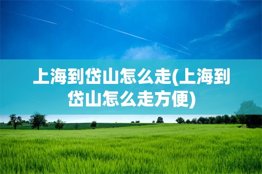 上海到岱山怎么走(上海到岱山怎么走方便)