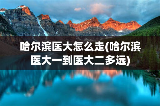 哈尔滨医大怎么走(哈尔滨医大一到医大二多远)