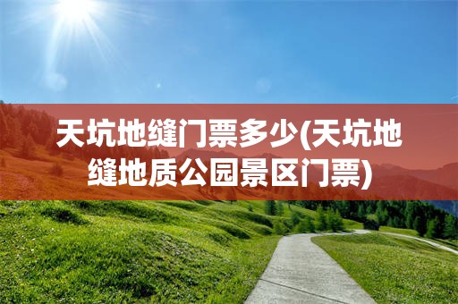 天坑地缝门票多少(天坑地缝地质公园景区门票)