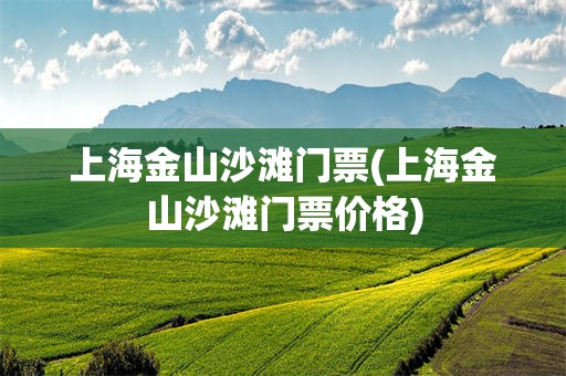 上海金山沙滩门票(上海金山沙滩门票价格)