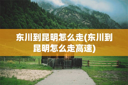 东川到昆明怎么走(东川到昆明怎么走高速)