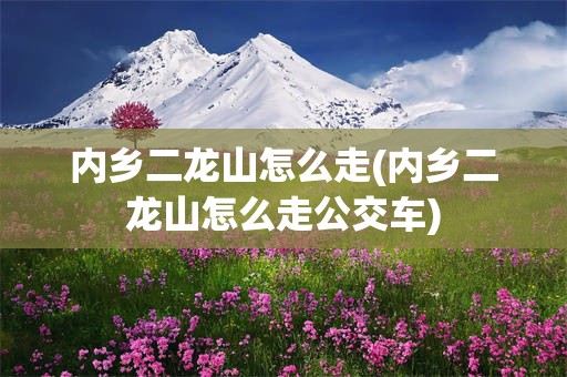 内乡二龙山怎么走(内乡二龙山怎么走公交车)
