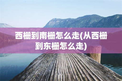 西栅到南栅怎么走(从西栅到东栅怎么走)