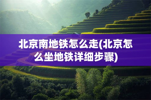 北京南地铁怎么走(北京怎么坐地铁详细步骤)
