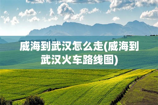 威海到武汉怎么走(威海到武汉火车路线图)