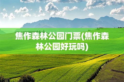焦作森林公园门票(焦作森林公园好玩吗)