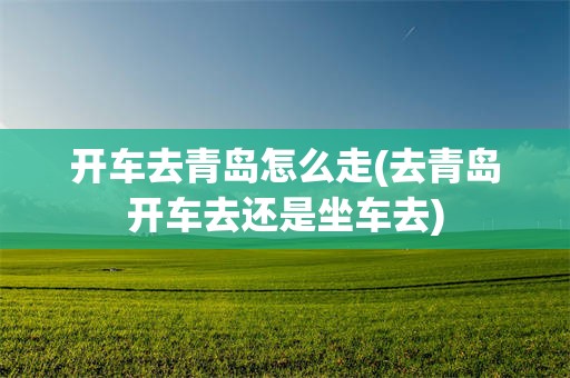 开车去青岛怎么走(去青岛开车去还是坐车去)