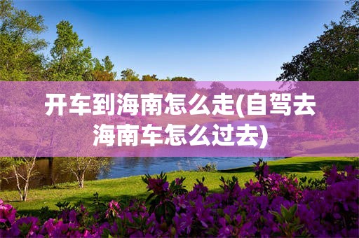 开车到海南怎么走(自驾去海南车怎么过去)