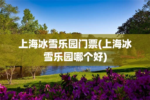 上海冰雪乐园门票(上海冰雪乐园哪个好)