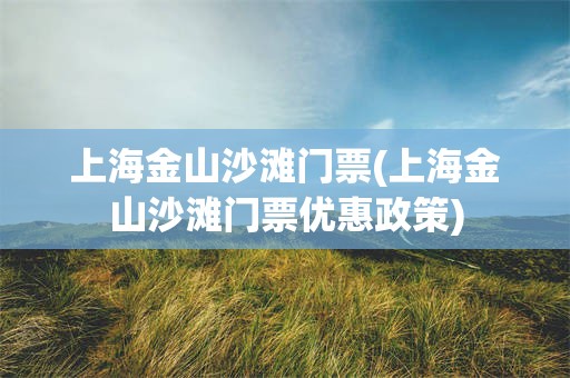 上海金山沙滩门票(上海金山沙滩门票优惠政策)
