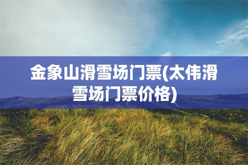 金象山滑雪场门票(太伟滑雪场门票价格)