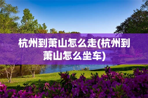 杭州到萧山怎么走(杭州到萧山怎么坐车)