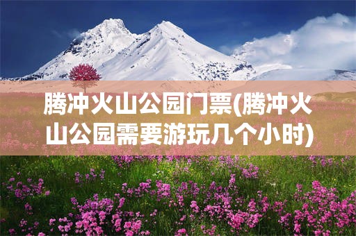 腾冲火山公园门票(腾冲火山公园需要游玩几个小时)