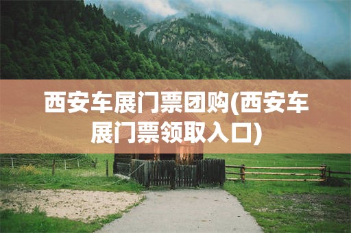 西安车展门票团购(西安车展门票领取入口)