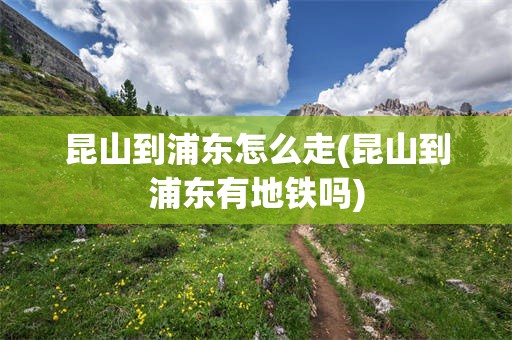 昆山到浦东怎么走(昆山到浦东有地铁吗)