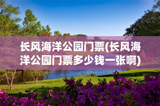 长风海洋公园门票(长风海洋公园门票多少钱一张啊)