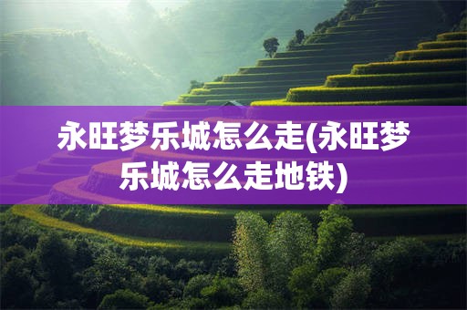 永旺梦乐城怎么走(永旺梦乐城怎么走地铁)