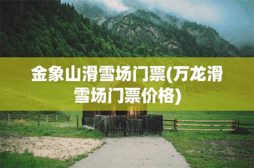 金象山滑雪场门票(万龙滑雪场门票价格)
