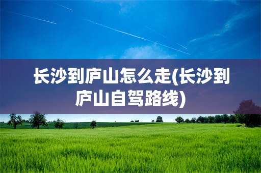 长沙到庐山怎么走(长沙到庐山自驾路线)