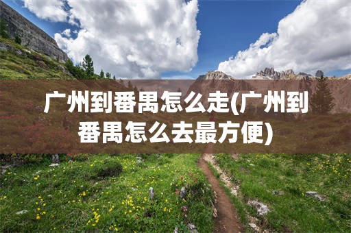广州到番禺怎么走(广州到番禺怎么去最方便)