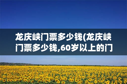 龙庆峡门票多少钱(龙庆峡门票多少钱,60岁以上的门票多少钱)