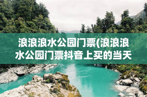 浪浪浪水公园门票(浪浪浪水公园门票抖音上买的当天买的当天就能用吗)
