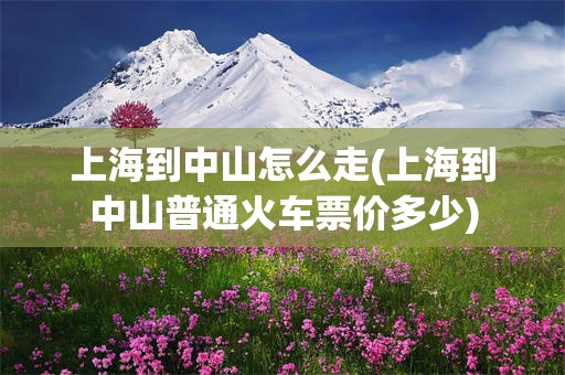 上海到中山怎么走(上海到中山普通火车票价多少)