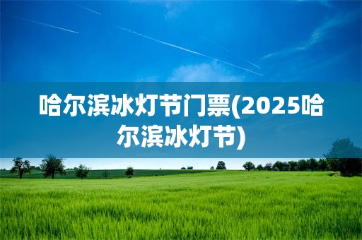 哈尔滨冰灯节门票(2025哈尔滨冰灯节)