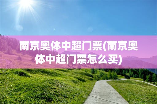 南京奥体中超门票(南京奥体中超门票怎么买)