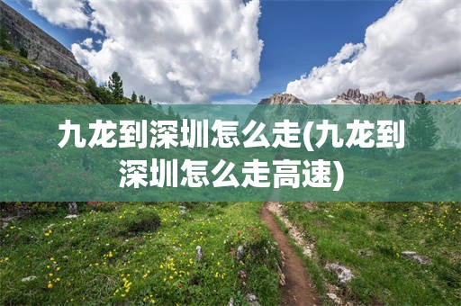 九龙到深圳怎么走(九龙到深圳怎么走高速)