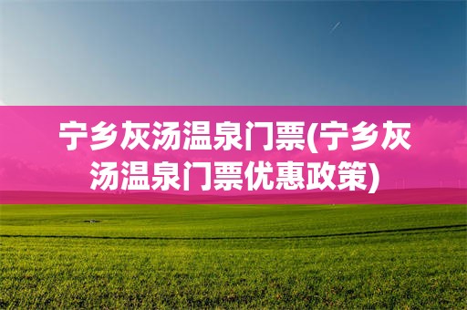 宁乡灰汤温泉门票(宁乡灰汤温泉门票优惠政策)