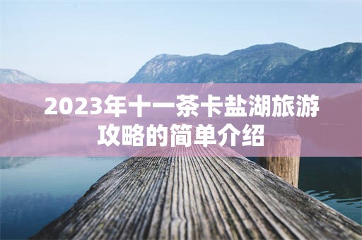 2023年十一茶卡盐湖旅游攻略的简单介绍