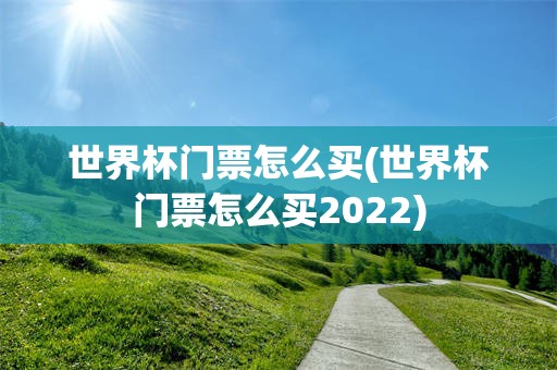 世界杯门票怎么买(世界杯门票怎么买2022)