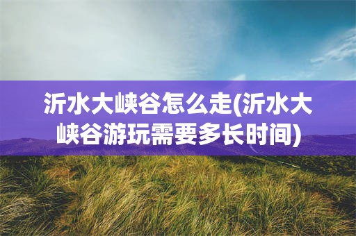 沂水大峡谷怎么走(沂水大峡谷游玩需要多长时间)