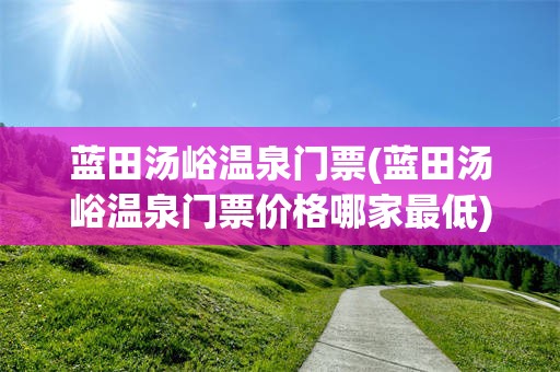 蓝田汤峪温泉门票(蓝田汤峪温泉门票价格哪家最低)