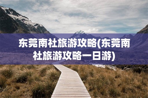 东莞南社旅游攻略(东莞南社旅游攻略一日游)