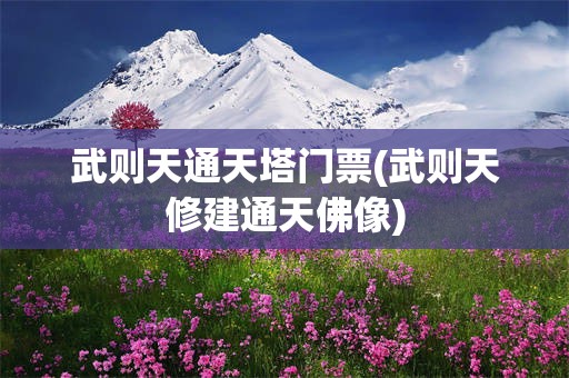 武则天通天塔门票(武则天修建通天佛像)