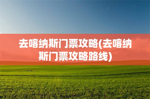 去喀纳斯门票攻略(去喀纳斯门票攻略路线)