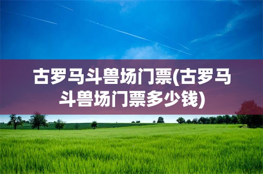 古罗马斗兽场门票(古罗马斗兽场门票多少钱)