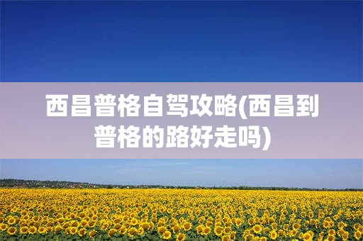 西昌普格自驾攻略(西昌到普格的路好走吗)