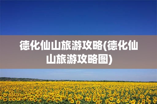 德化仙山旅游攻略(德化仙山旅游攻略图)