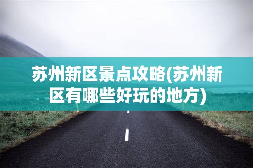 苏州新区景点攻略(苏州新区有哪些好玩的地方)