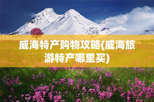 威海特产购物攻略(威海旅游特产哪里买)