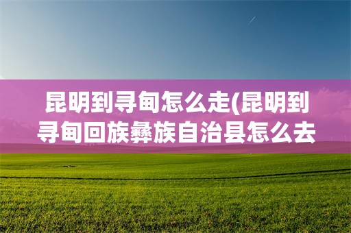 昆明到寻甸怎么走(昆明到寻甸回族彝族自治县怎么去)