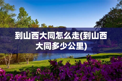 到山西大同怎么走(到山西大同多少公里)