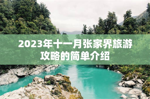 2023年十一月张家界旅游攻略的简单介绍