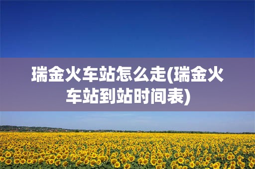 瑞金火车站怎么走(瑞金火车站到站时间表)