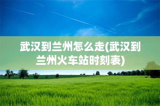 武汉到兰州怎么走(武汉到兰州火车站时刻表)