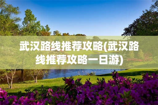 武汉路线推荐攻略(武汉路线推荐攻略一日游)