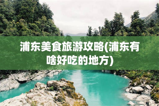 浦东美食旅游攻略(浦东有啥好吃的地方)